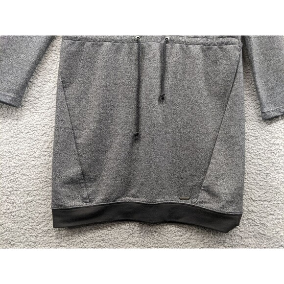 Nicole Miller Gray Sweater Dress with Black Lace Accents Women's Medium - Picture 3 of 9